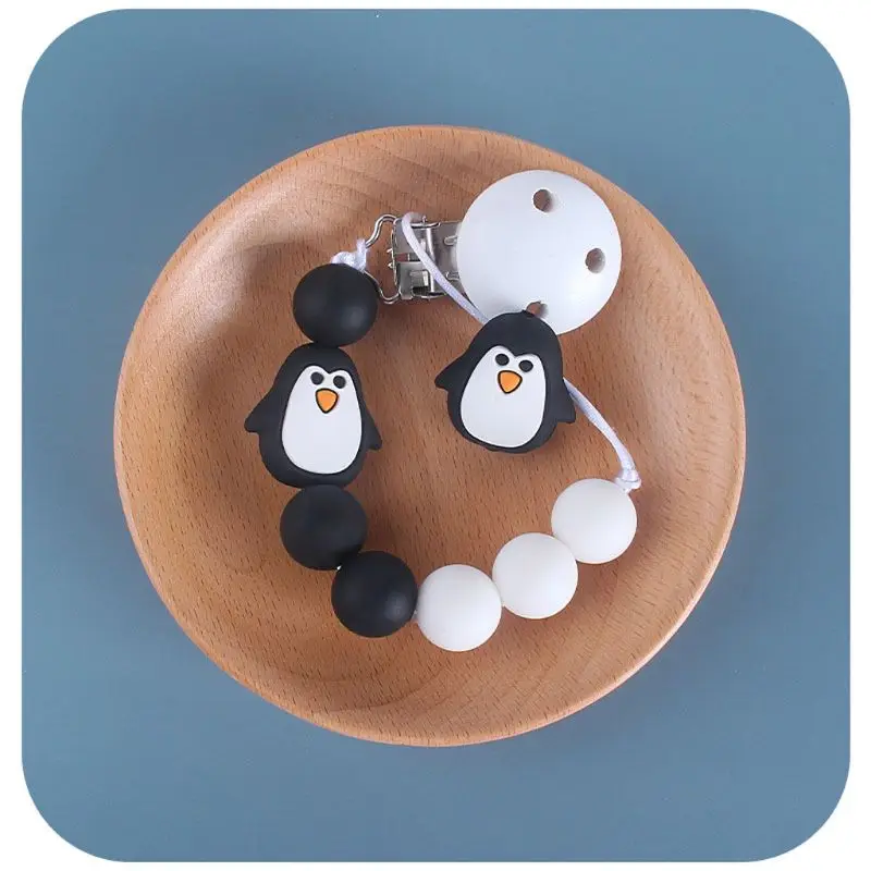

Baby Pacifier Clip Chain Silicone Cute Animal Beads Pacifier Chain Chew Baby Teether Toys Dummy Nipple Holder