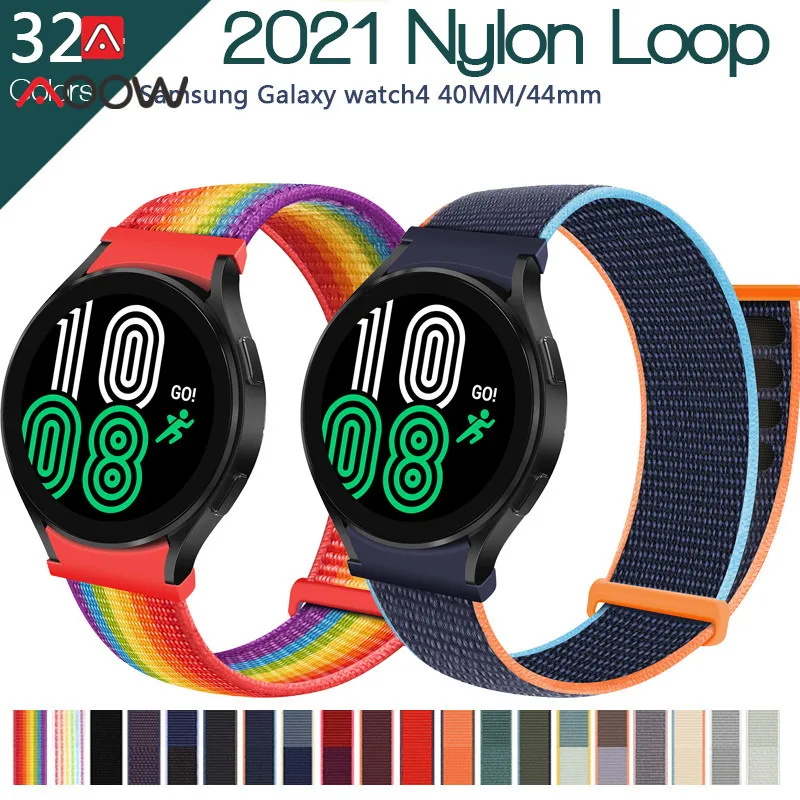 

Ремешок нейлоновый без зазора для наручных часов Samsung Galaxy Watch 4 Classic 46 мм 42 мм/4 44 мм 40 мм