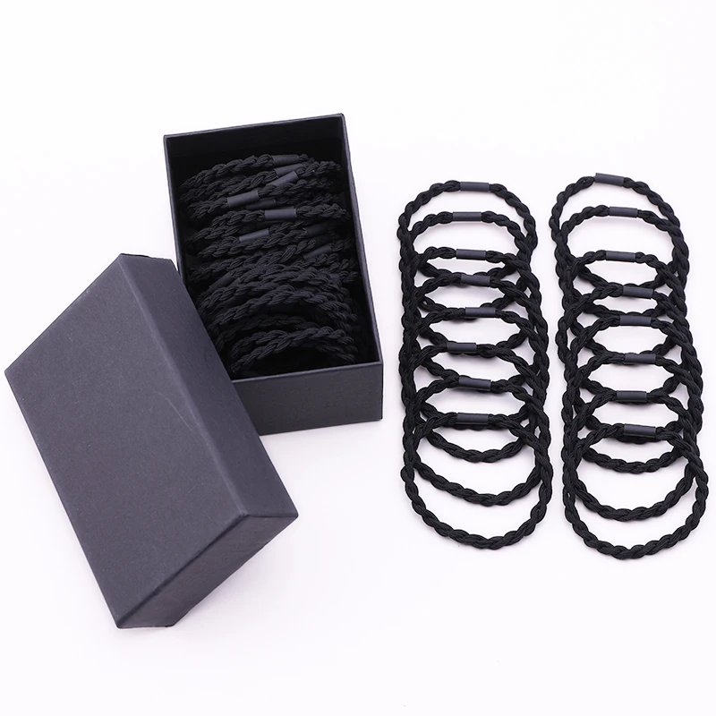 1 комплект элегантные цветные базовые резинки для волос в коробке фиксации