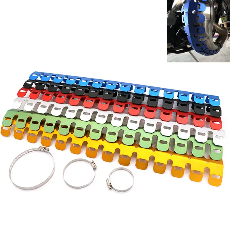 

60cm Spider Style Motorcycle CNC Exhaust Manifolds Shield Cover Heat Protection Heel Guard Decorative