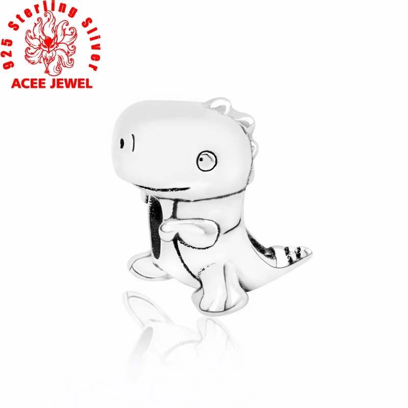 

2019 New Arrival 925 Sterling Silver Beads Dino The Dinosaur Charms fit Original pandora Bracelets Women DIY Jewelry