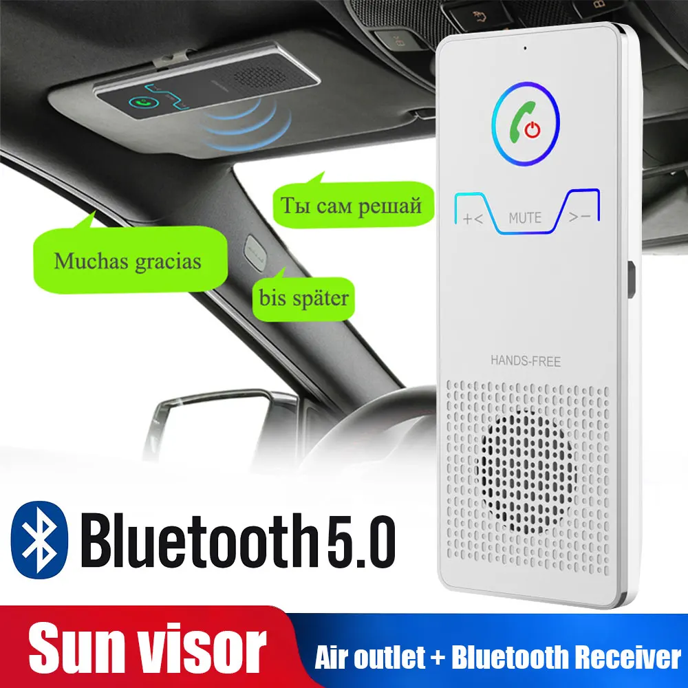 BT5.0 новый солнцезащитный козырек автомобильный Bluetooth-приемник беспроводной