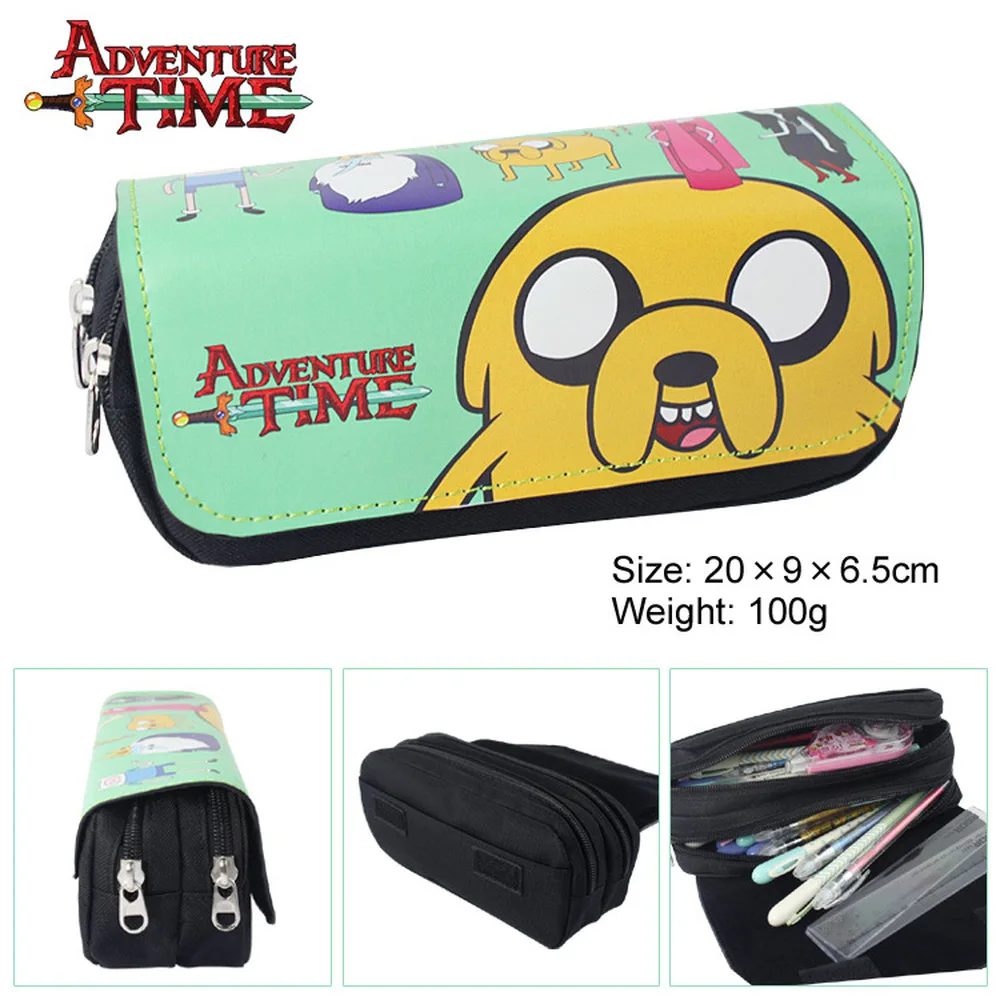 Женский тканевый чехол карандаш Adventure Time Jake переносная дорожная косметичка на