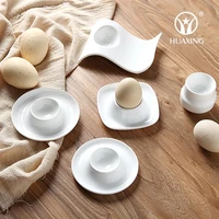 1pc ceramic egg cup round breakfast egg holder practical egg stand egg rack home restaurant kitchen storage tray