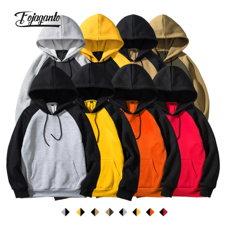 

Fojaganto Men's Brand New Hoodies Color Matching Jogging Hooded Sweatshirts Casual Comfortable Loose Hoodies Sweatshirt Male