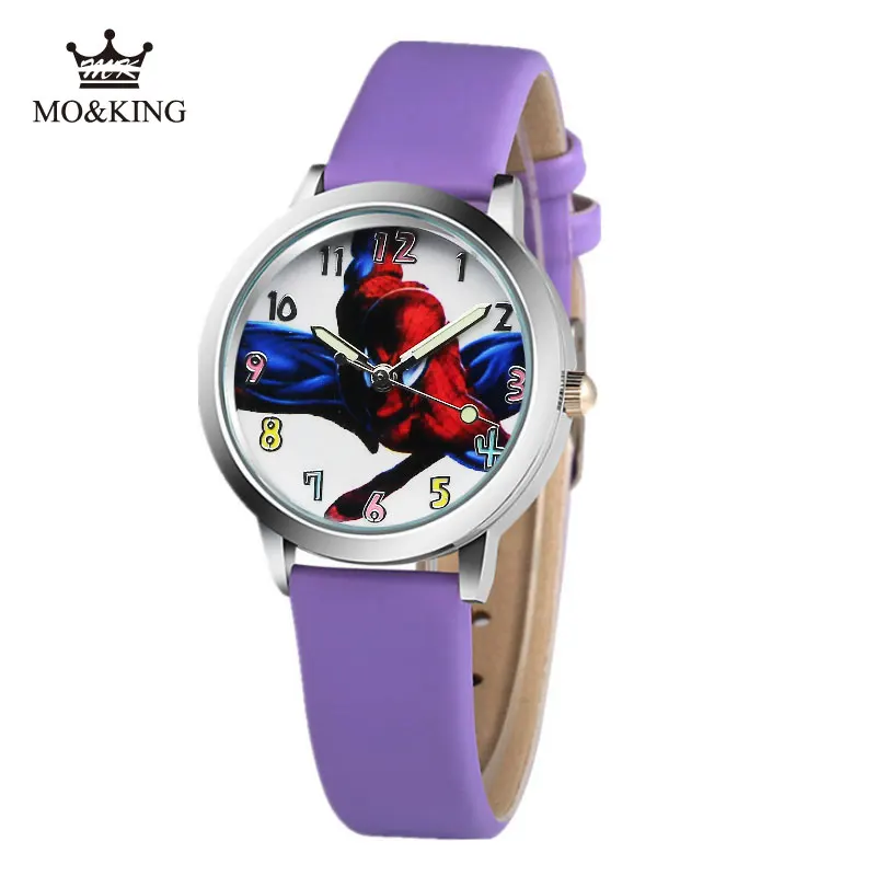 2020 горячая Распродажа часы милые Мультяшные детские кожаные кварцевые с