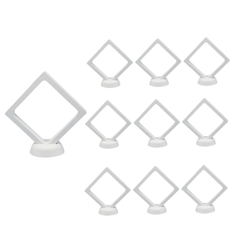 

10 Pcs Transparent Jewelry Pendant Suspension Display Stand Acrylic PET Film Nail Sticker Packaging Box Shoot Props