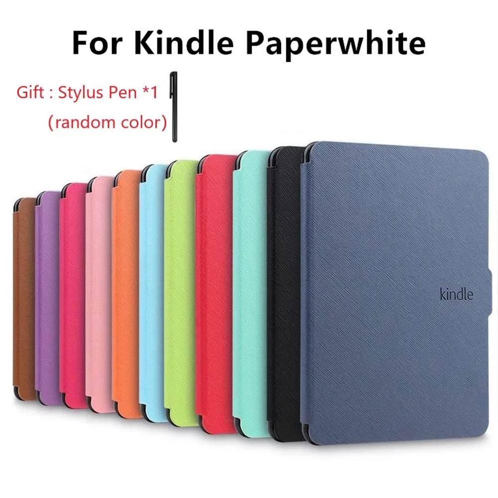 

Новый ультратонкий Умный Магнитный защитный чехол из искусственной кожи, умный чехол-книжка для A mazon Kindle Paperwhite 1/2/3 дюйма, DP75SDI