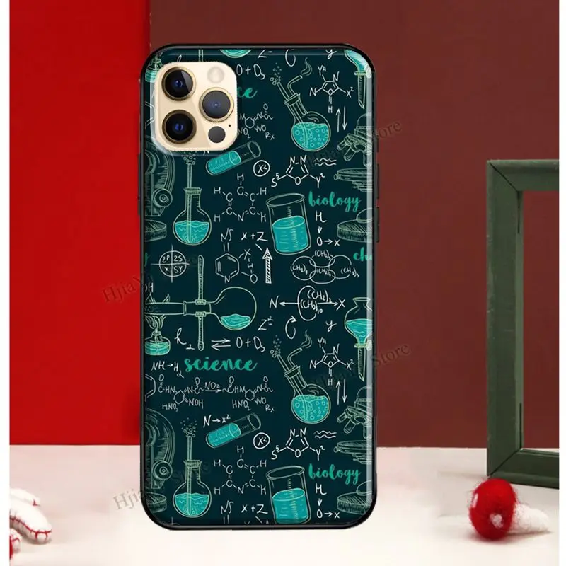 Vintage Seamless Chemistry Laboratory For iPhone 13 12 Pro Max Mini Cover Phone Case 11 XS X XR 7 8 Plus SE | Мобильные телефоны и