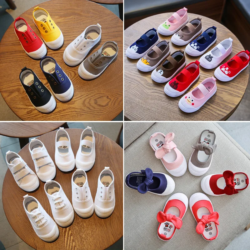 

Kids Shoes for Baby Girls Cartoon Korean Canvas and Toddler Flats for Baby Boys Colorful Student Dancing Soft Shoes for Children