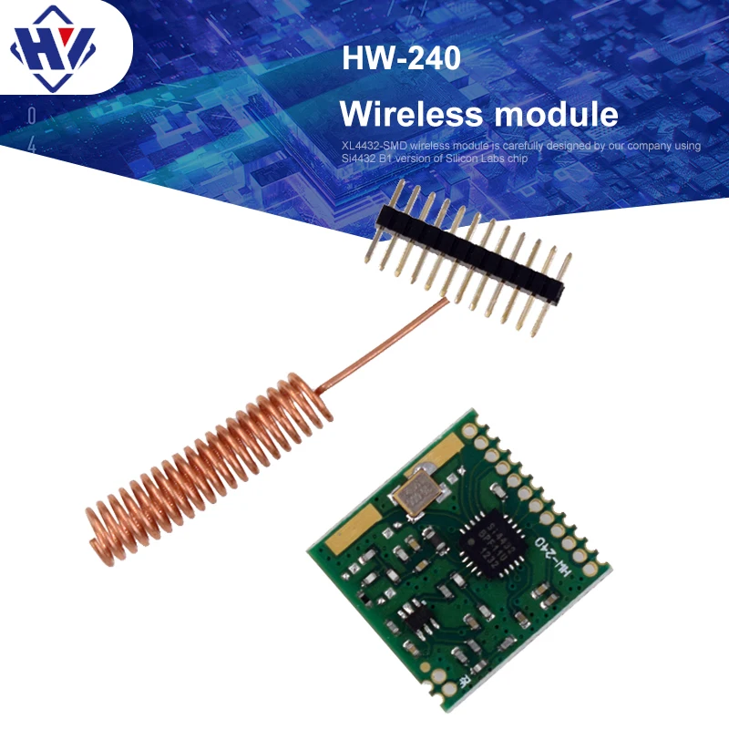 

Mini SI4432 470MHz 1000m Ultra-small Long Distance Wireless Transceive Communication Module W/ 433M Antenna XL4432-SMD 1.8V-3.6V