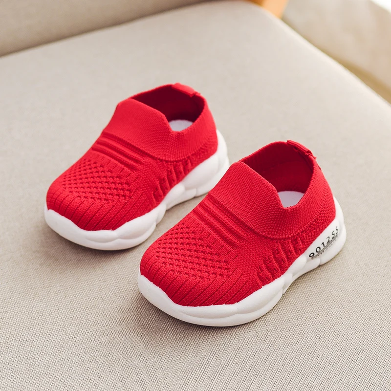

Baby Boy Girl Toddler Shoes Non-Slip Sock Floor Foot Short Knitted Red Black Pink 1-3Years 6Size F02 TB01