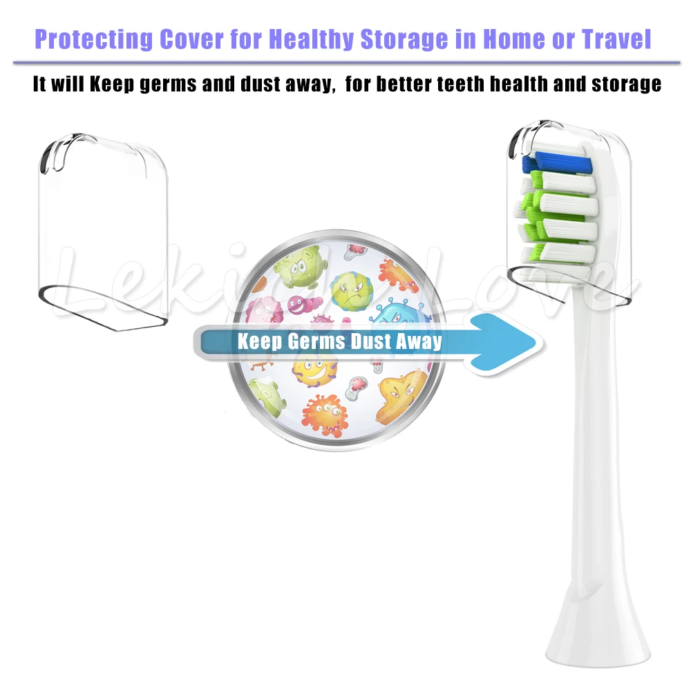 Насадки для зубных щеток 8 шт. многоразовые Защитные чехлы Philips Sonicare насадки