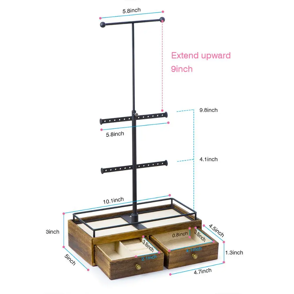 Чехол для ювелирных изделий ящик хранения лака ногтей губной помады настольный