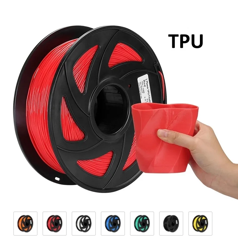 

Mega TPU 3D Printer Filament 1kg Flexible 100% No Bubble 1.75mm Soft Consumables FDM 3D Plastic Printing Materials Eco-Friendly