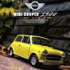 Модель автомобиля welly 1:24 Mini Cooper 1300, модель автомобиля из сплава, имитация автомобиля, украшение, коллекционная игрушка в подарок, литье под давлением, модель для мальчика