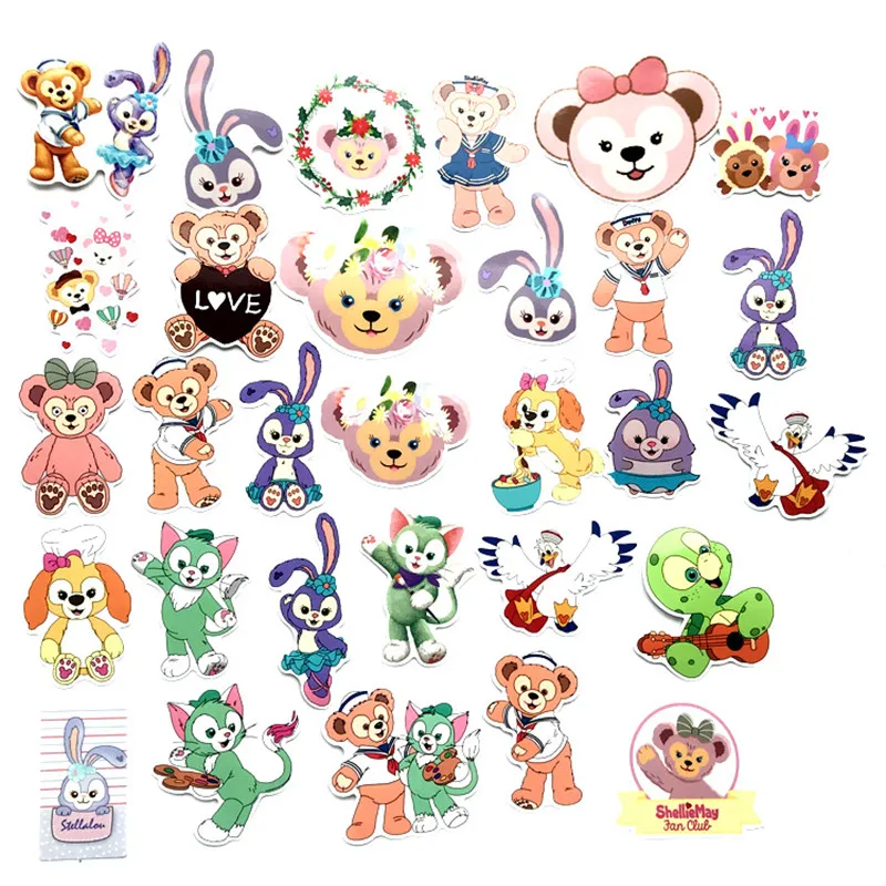 30 штук симпатичных Даффи медведь чемодан граффити с скейтборд шлем мобильный