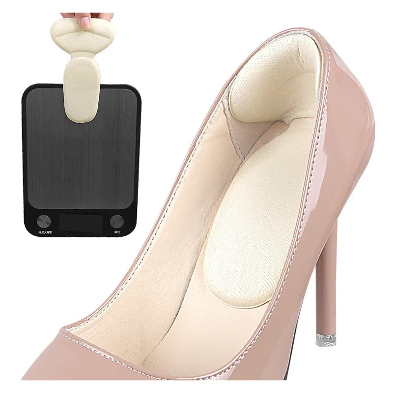 Invisible Heel Sticker Cushion Anti-pain Thickening Sponge High-elasticity Non-slip Anti-wear High Heel Shoe Pad Adjustment Size