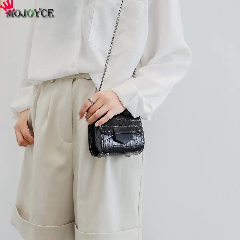 

Fashion Exquisite Shopping Bags Women Stone Pattern PU Shoulder Bag Chain Mini Purse Lady Crossbody Handbags
