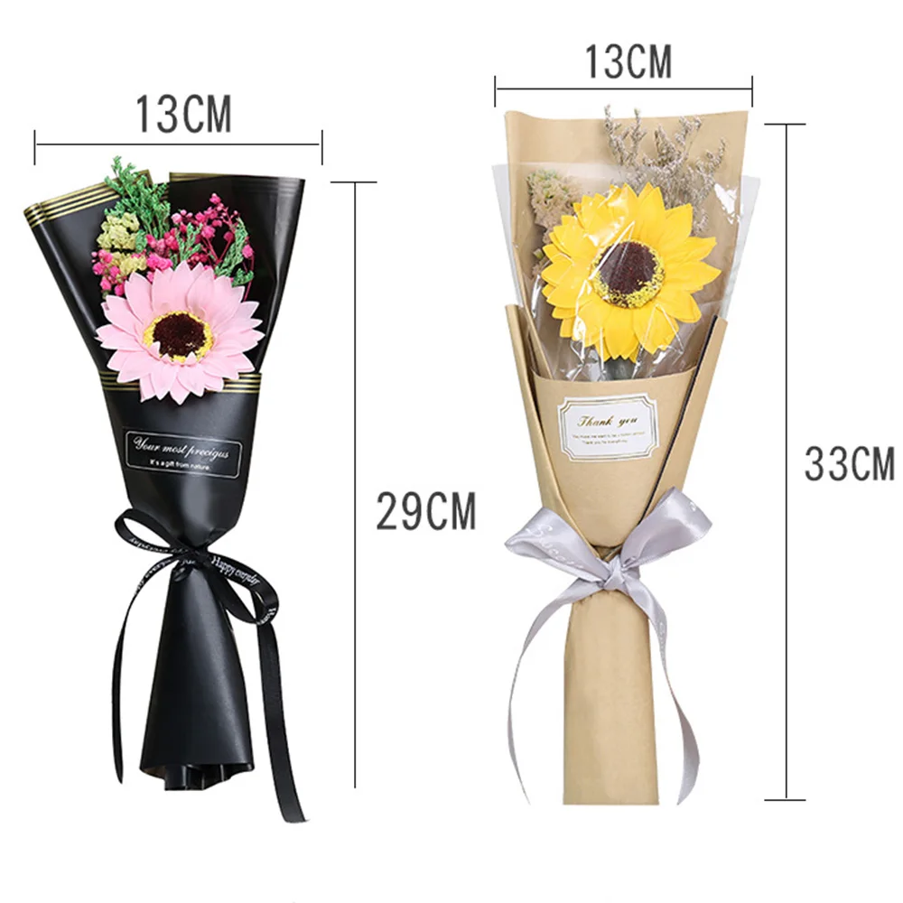 

Teacher's Day Mother's Day Eternal Flower Small Gift Starry Dried Flower Rose Sunflower Soap Artificial Mini Bouquet Wedding