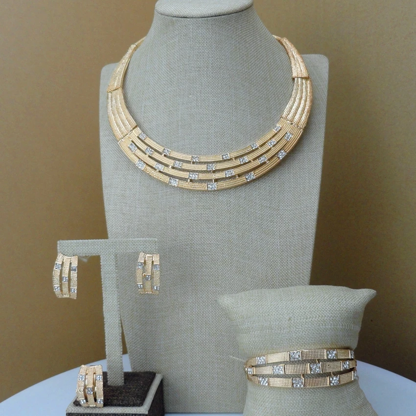 Yuminglai уникальный дизайн африканские модные ювелирные наборы Дубайский костюм