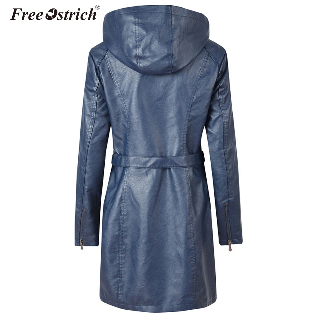 Бесплатная Страусиная 2019 куртка из искусственной кожи Женская Зимняя Куртка