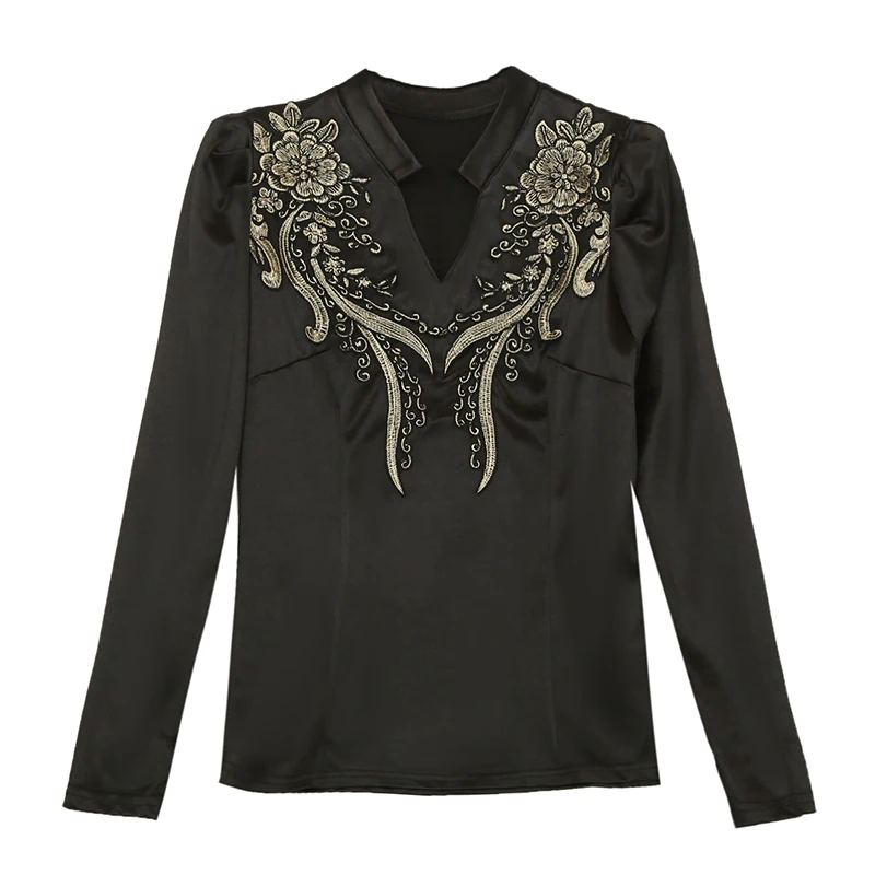 Китайская повседневная женская блузка с цветочным принтом летние элегантные