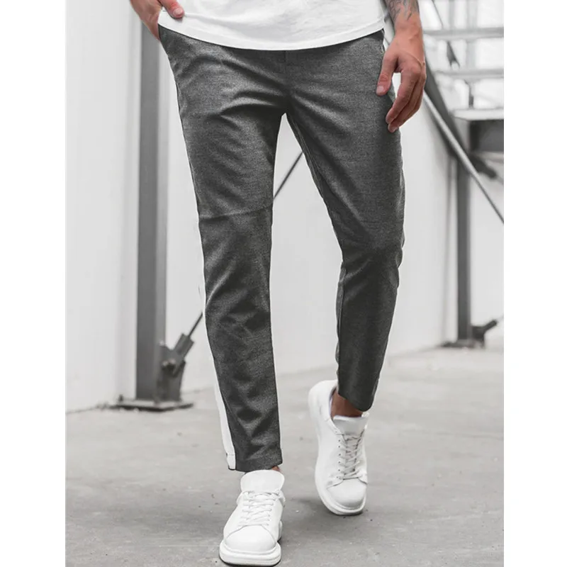 

Casual Pants Men Skinny Trousers Track Bottom Sweatpants Gyms Fitness Man Pant Side Stripe Fashion Men Joggers Pants