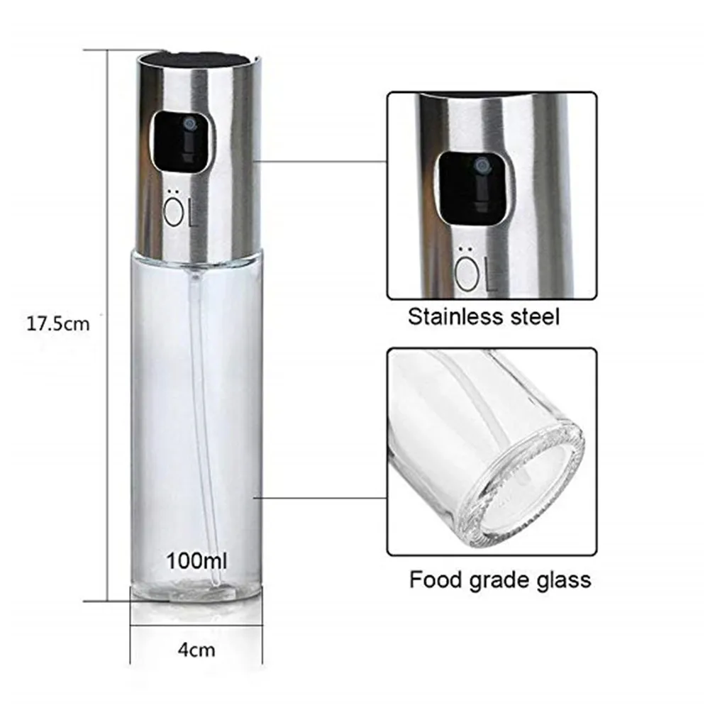 

ABS oil sprayer kitchen tools food grade glass vinegar sprayer lemon juice flavoring sprayer bottle