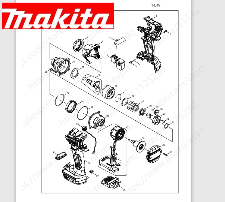 

Maktia for DTW284 Rotor switch stator handle housing bearing Spindle gear (Consult customer service)