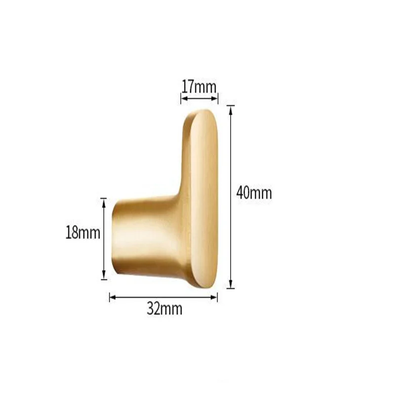 

HOT SALE Nordic Thickened Simple Hook Bathroom Towel All Copper Single Hook Thickened Simple Hook