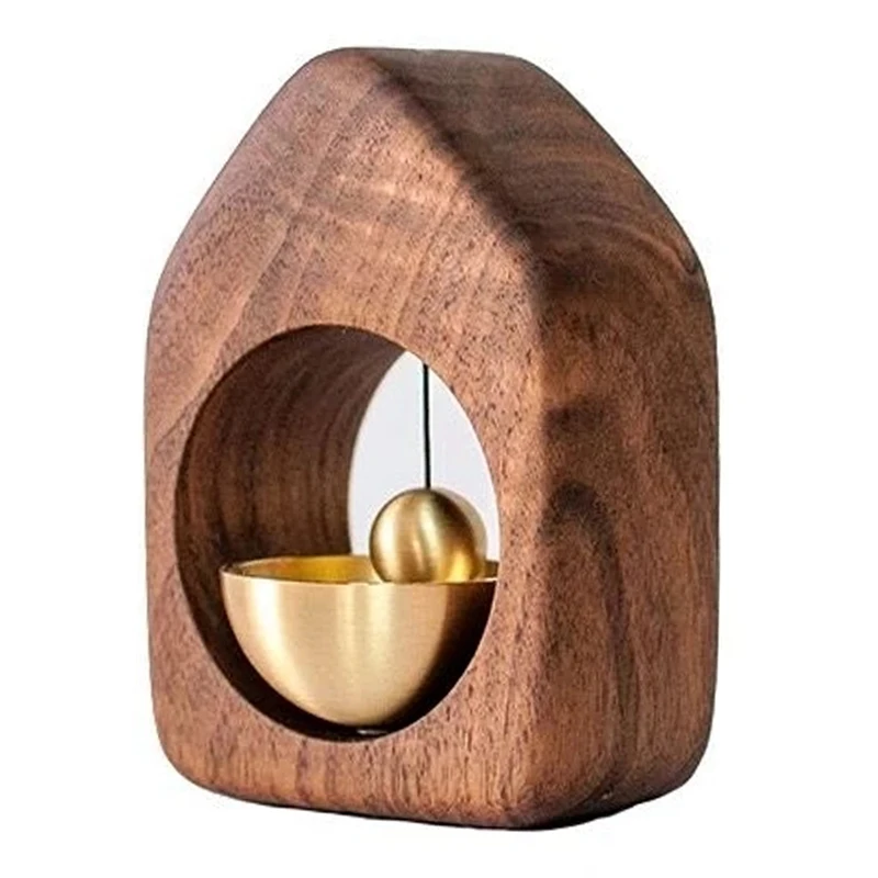 

Room Decor Wind Chimes Hanging Decorations Doorbell of Suction Door House Wooden Ornament Solid Wood Wind Chime Bell