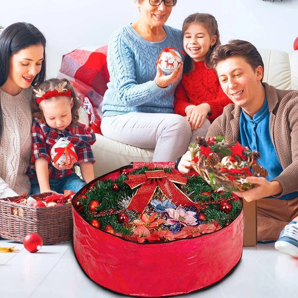 

Foldable Christmas Tree Bag Portable Xmas Wreath Storage Bag Wreath Bag For Storing Christmas Tree Garland Home Storage 2sizes