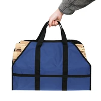 outdoor portable tote camping carry bag duty canvas firewood carrier wood log holder