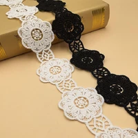 embroidery water soluble circle flower type milk silk lace wave polyester embroidery barcode clothing accessories