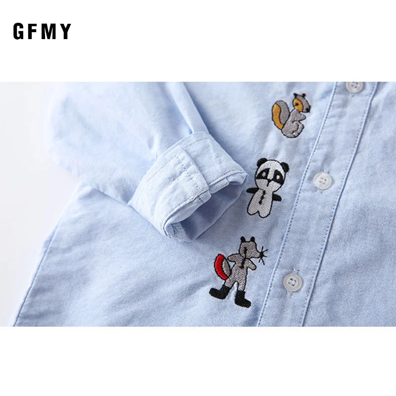 GFMY рубашки для мальчиков 2021 Осенняя новая хлопковая Повседневная рубашка с