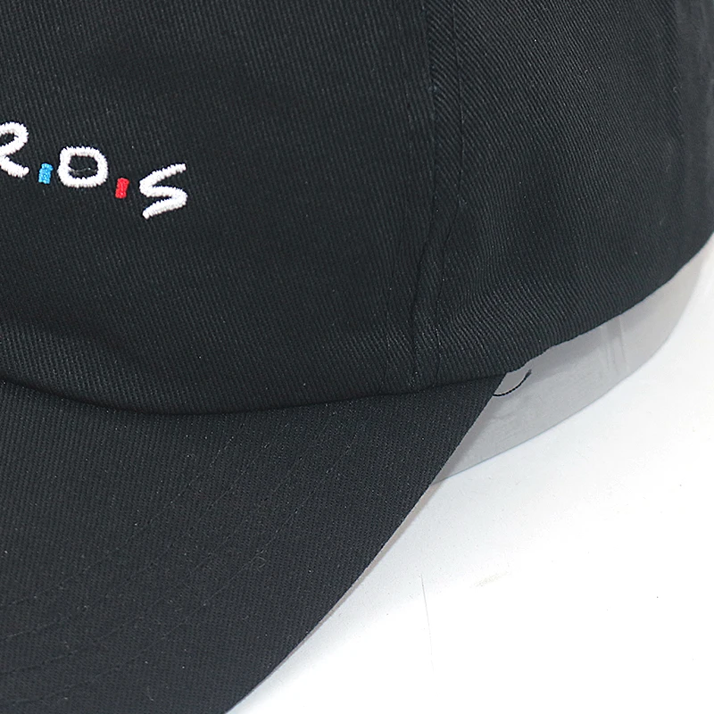 Модная шапка PARCEROS хлопковые регулируемые черные бейсболки с Вышивкой Букв шапки