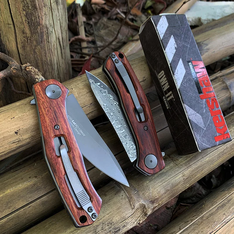 

EDC knife kershaw 4020 built-in bearing Outdoor Folding knife 8CR13MOV +VG10 Blade Carry around knife Multifunction Pocket knife