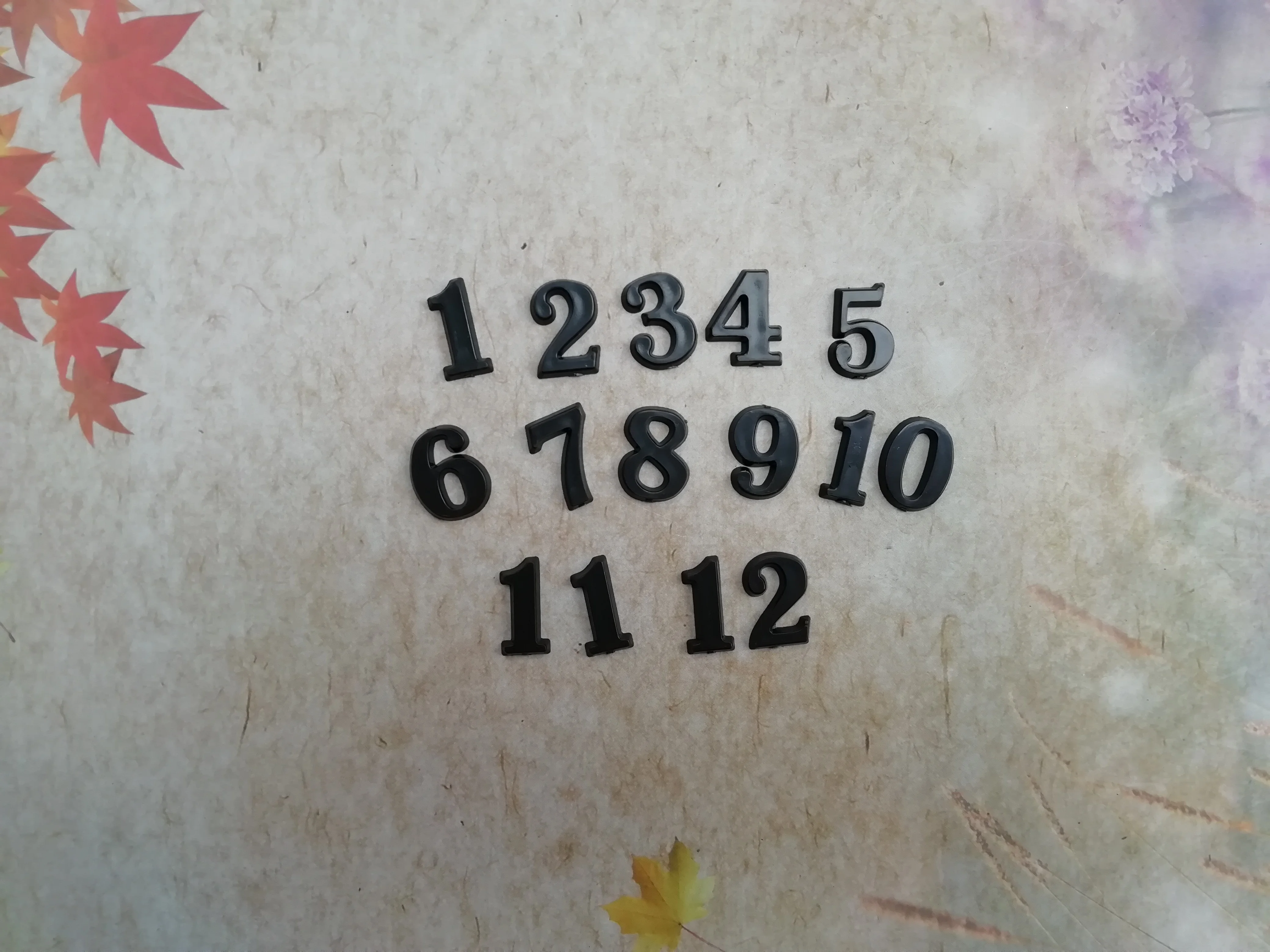 Оптовая продажа 50 наборов 1 5 см пластиковые черные арабские цифры часы циферблат