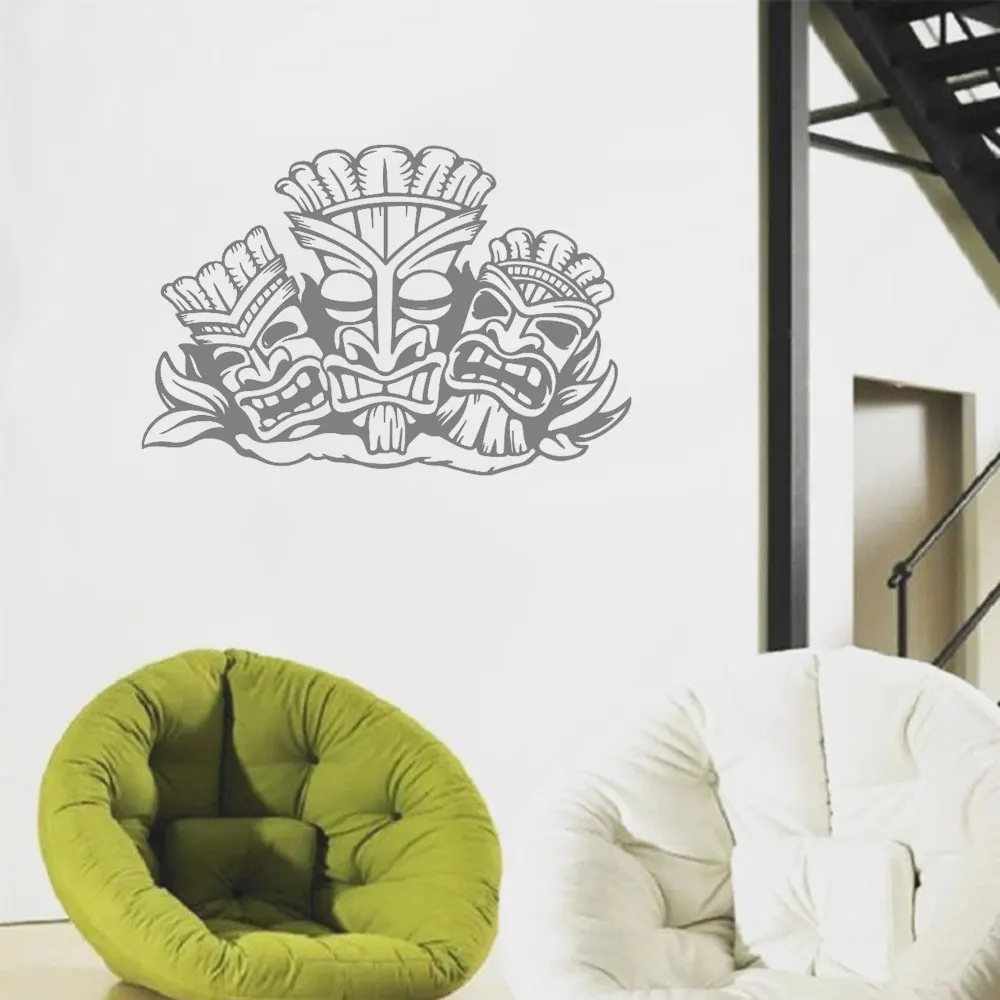 

Ancient African Mayan Mask Ethnic Style vinyl wall decal home decor diy art mural wallpaper DW6819