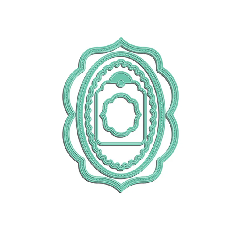 Металлическая Вырубка для скрапбукинга овальная прямоугольная рамка альбом