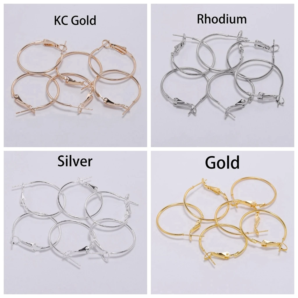 Серьги-кольца женские круглые 20 - 70 мм 10 шт./лот | Украшения и аксессуары