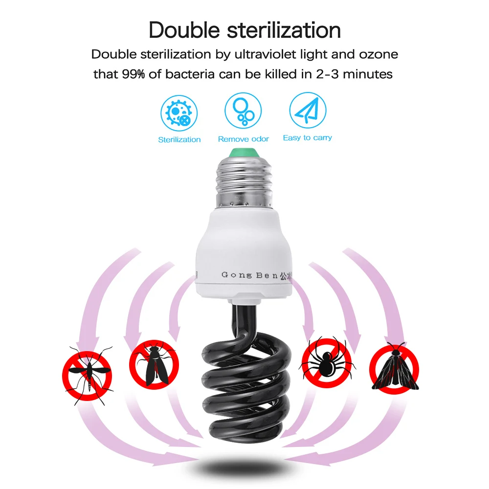 SNEWVIE Новый E27 AC220V ультрафиолетовая лампа люминесцентная Энергосберегающая