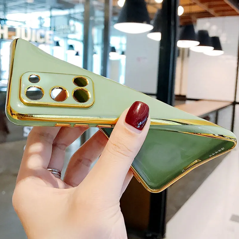 Luxury Silicone Case For Oppo A72 phone Case For oppo A52 4G A72 Cover Shockproof Fundas Stand Holder Cases oppo A52 A72 A92