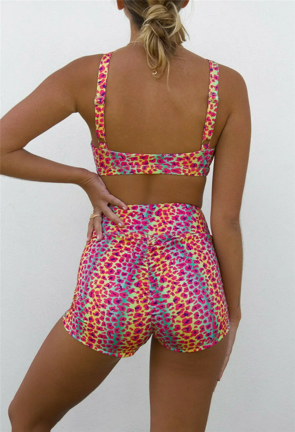 

2PCS Women Workout Gym Sleeveless Top Plus Pants Set 2019 Brand New Fashion Shorts Fitness Sports Wear Suit