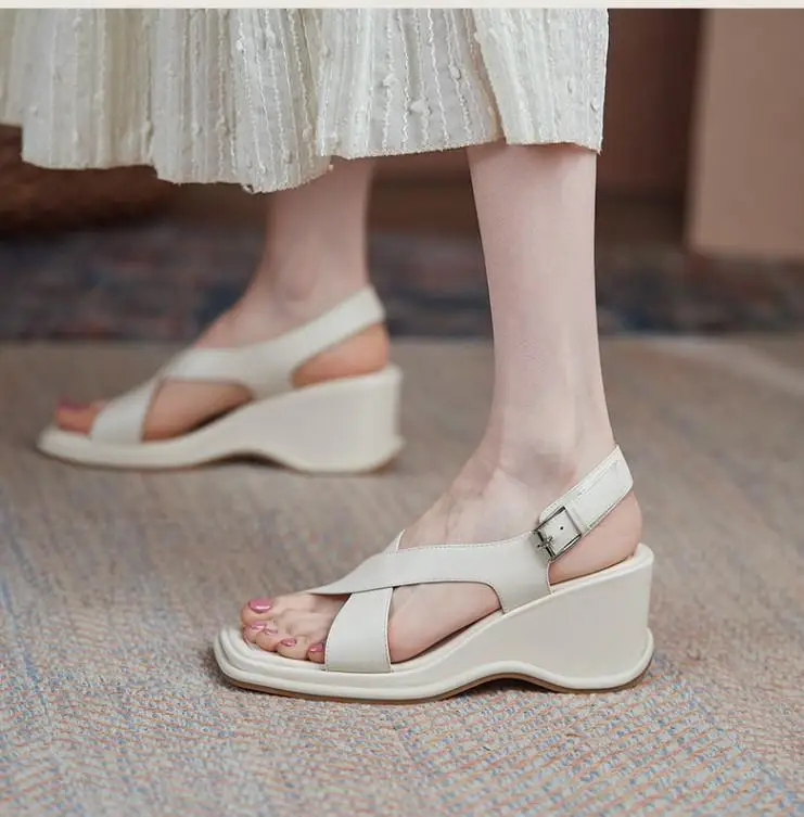 

Women's Sandals 2021 New Wedges Heel Casual Sandals Women Casual High Heel Sandals