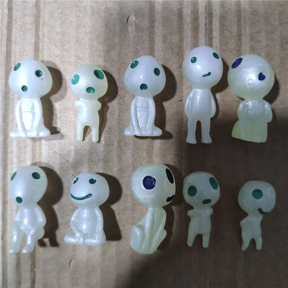 10 шт. Принцесса Мононоке фигурки аниме модель светятся в темноте светящаяся