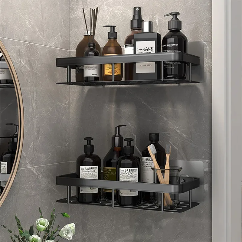 Полки для ванной комнаты настенная угловая полка без сверления стеллаж душа