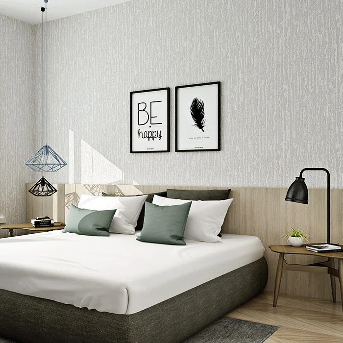 

Beige | Grey 3D Embossed Texture Wall Paper Roll Modern Simple Solid Color Wallpaper For Bedroom Living room Decoration