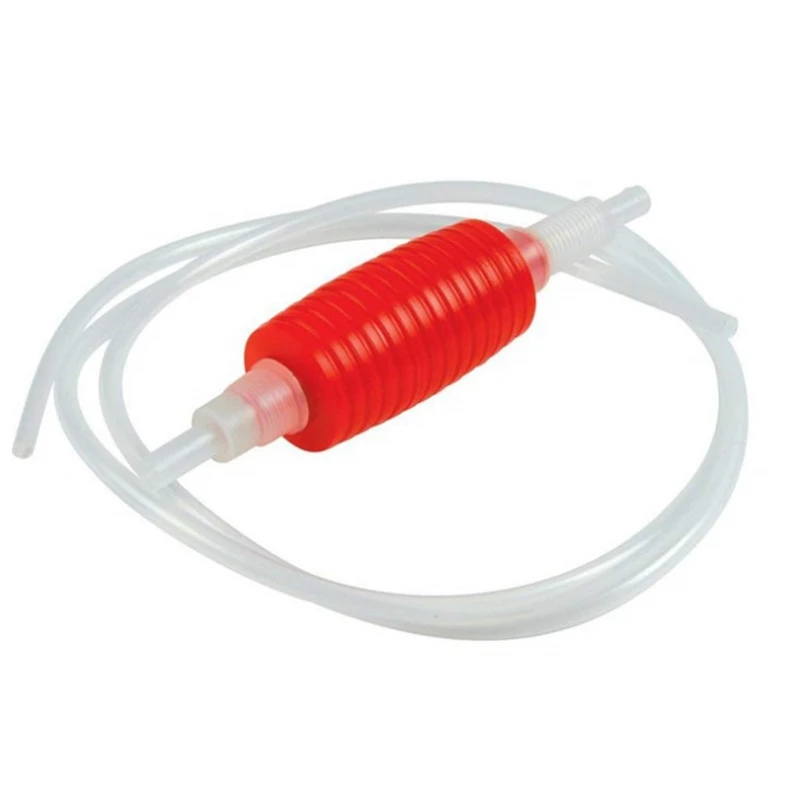 

2 Meter Red Syphon Tube Hand Fuel Pump Gasoline Siphon Hose Gas Oil Water Fuel Transfer Siphon Pump for Water Gasoline Liquid Ho